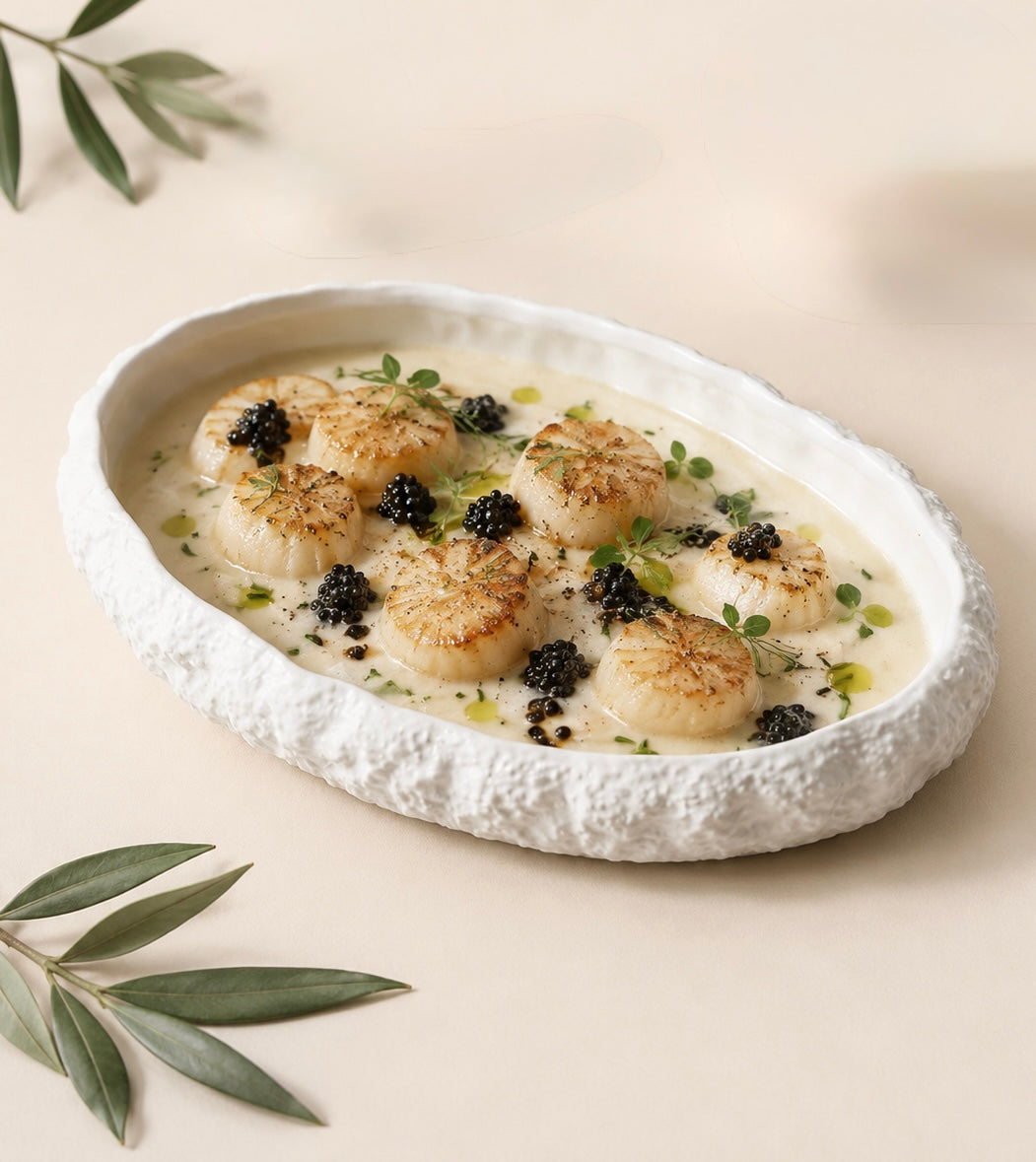 Assiette effet pierre Coralia