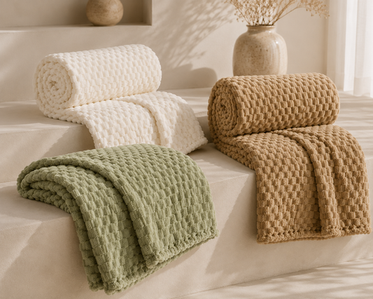 Plaid en flanelle ultra douce Coralia