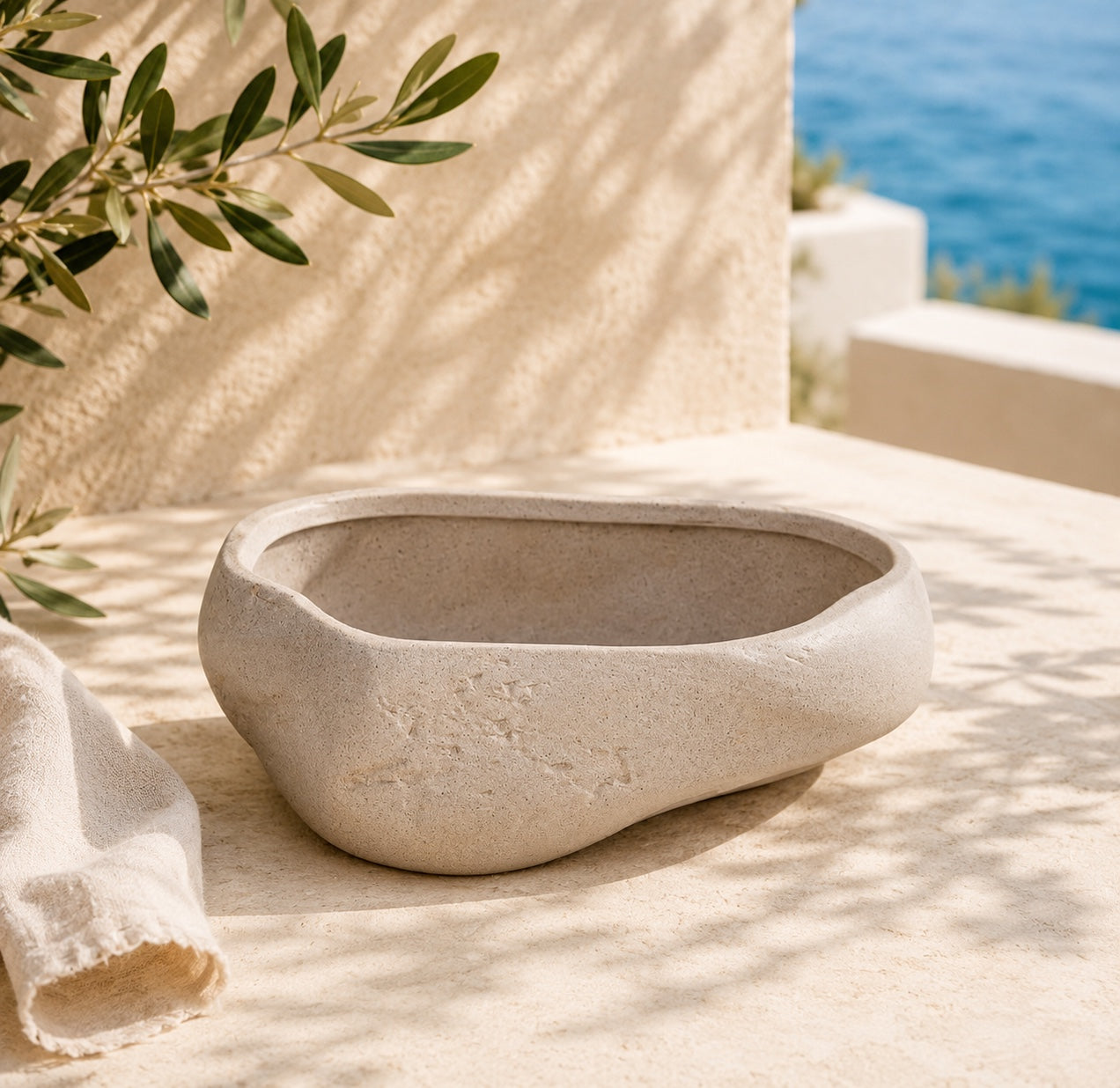 Coralia Jardinière Rustique Artisanale en Céramique