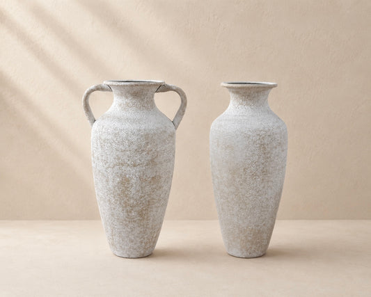 Blumenvase Coralia Terrakotta Metall