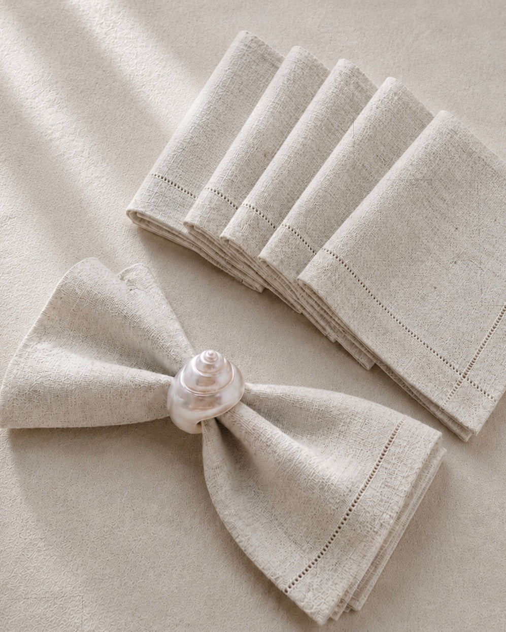 Coralia Luxury Linen Napkins  - Set of 6 Napkins