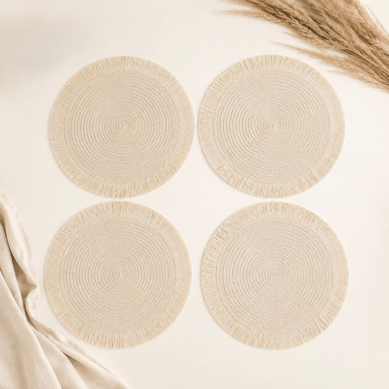 Coralia Handwoven Placemats- A Set of 4 Pieces