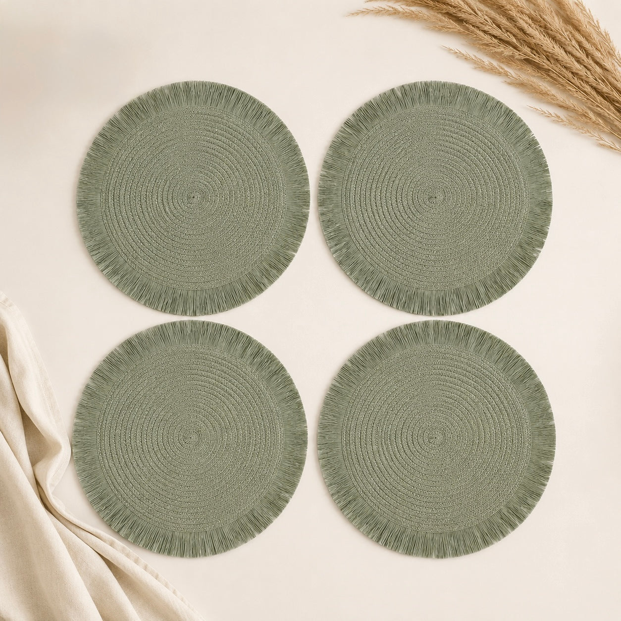 Coralia Handwoven Placemats- A Set of 4 Pieces
