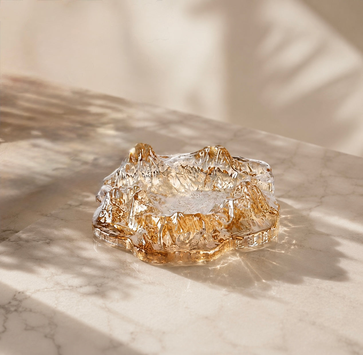 Coralia Luxury Emerald Crystal Glass Ashtray