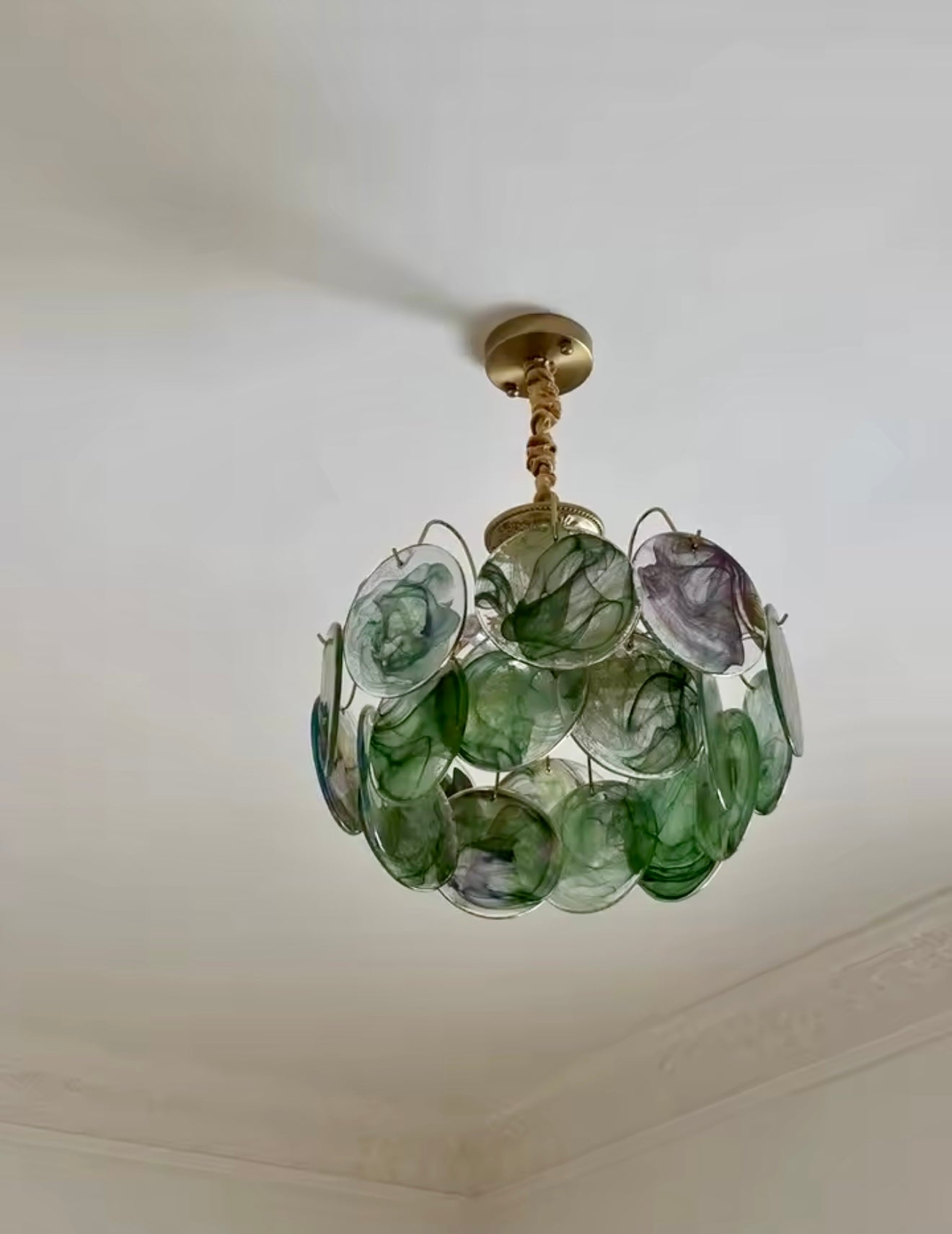 Coralia Handgefertigte Deckenleuchte aus Murano-inspiriertem Glas