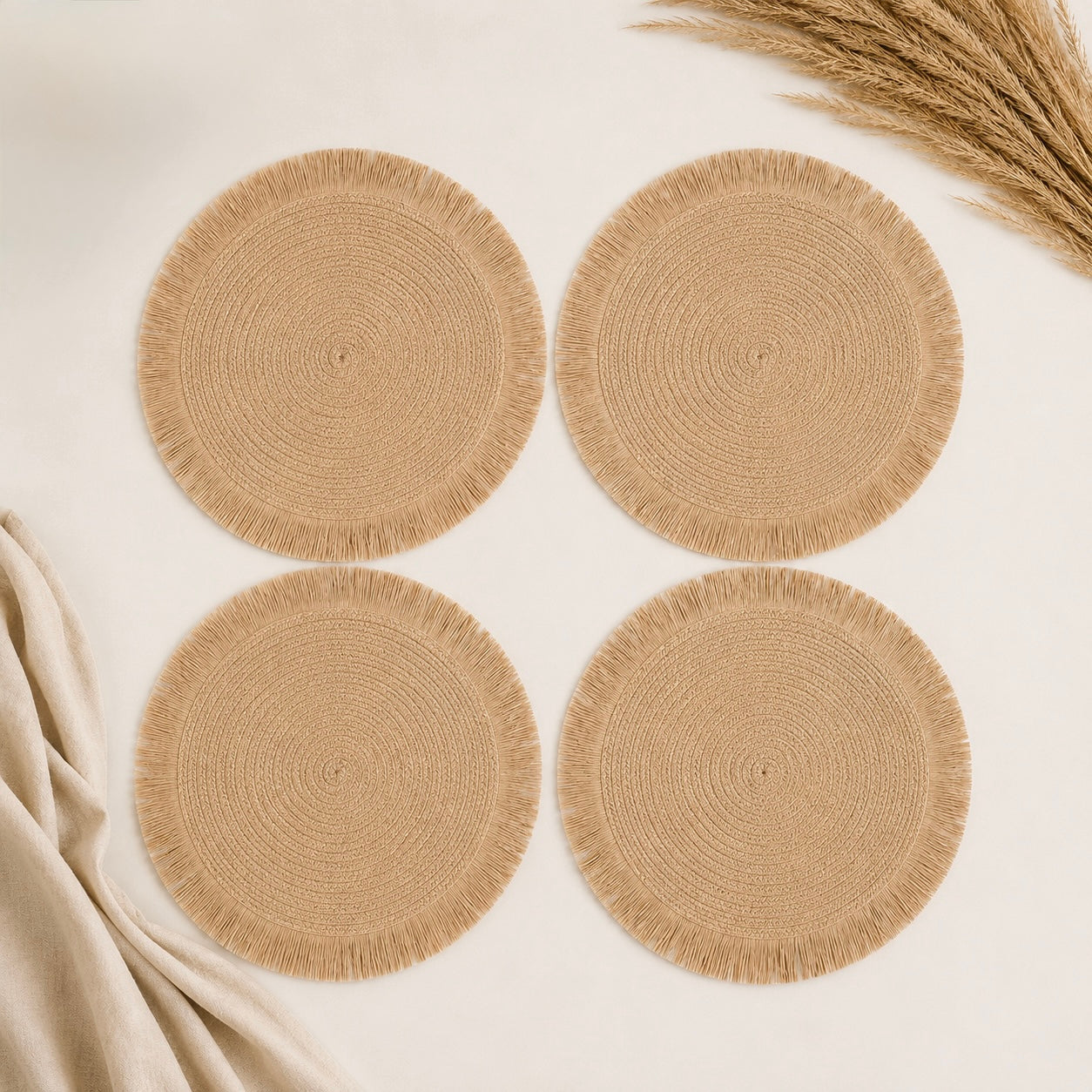 Coralia Handwoven Placemats- A Set of 4 Pieces