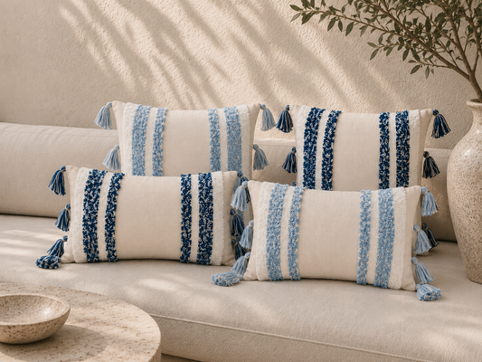Housse de coussin tuftée Coralia