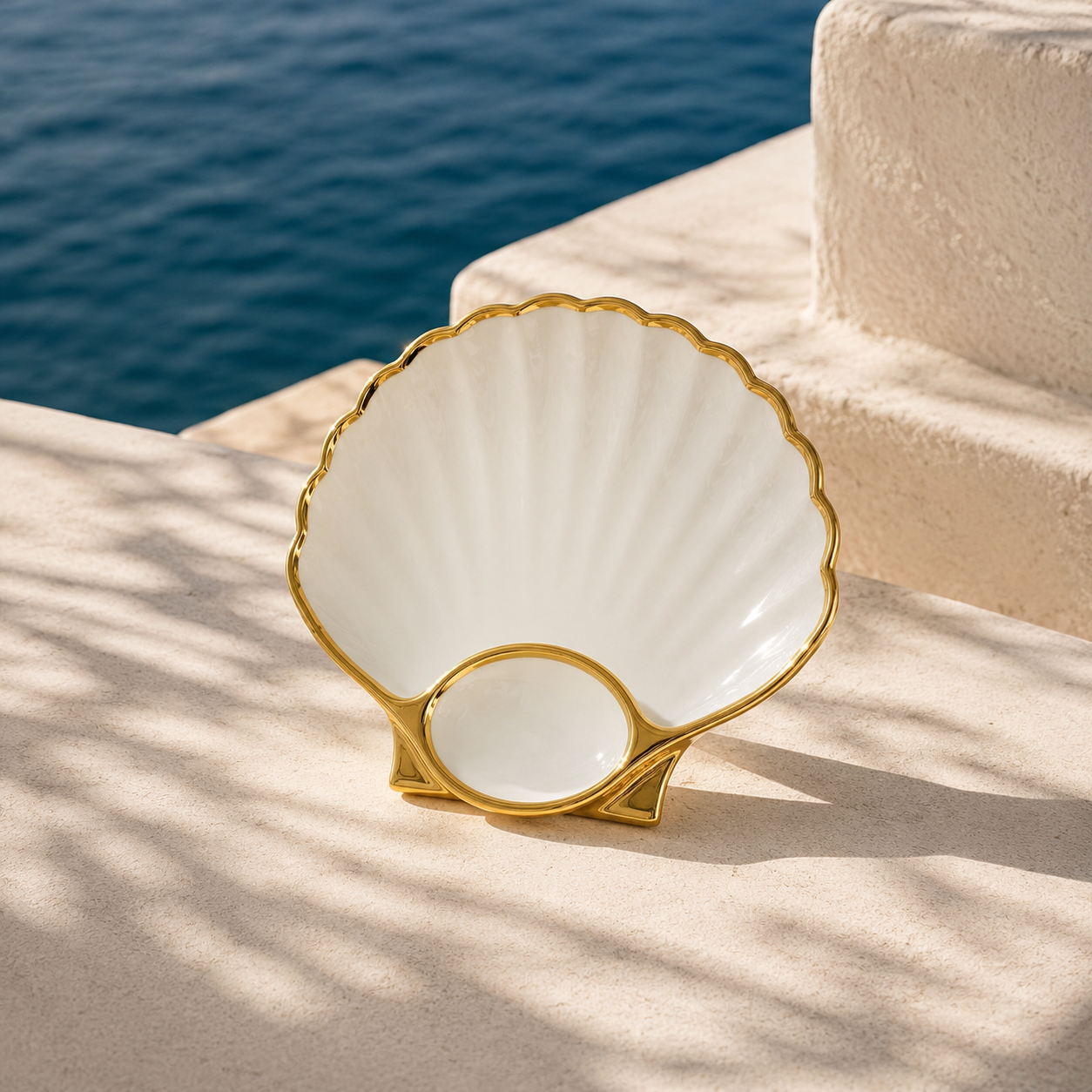 Assiette Coquillage Blanche Coralia